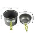 Outdoor Camping pan Hiking Cookware Set, Backpacking Cooking Picnic Bowl Pot Pan Set , Camping Cookware Mess Kit Knife Spoon